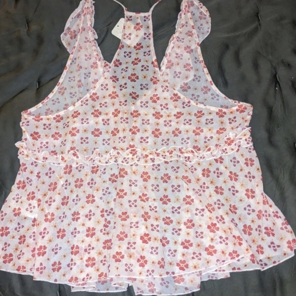 Free People Fearless Knit Top in Ivory Combo sz MED - Picture 9 of 10